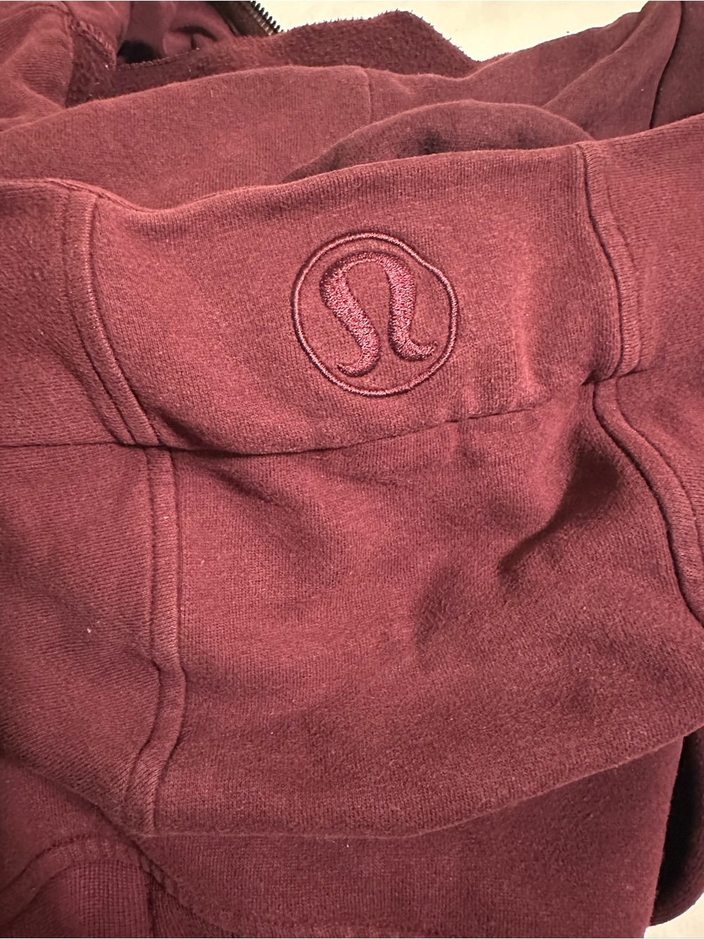 Lululemon Scuba Zip-Up Jacket - Burgundy - Picture 2 of 2